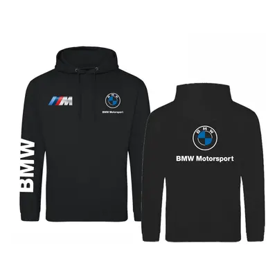 FELPA Pánská mikina s kapucí s motivem BMW Motorsport, černá Velikost.: