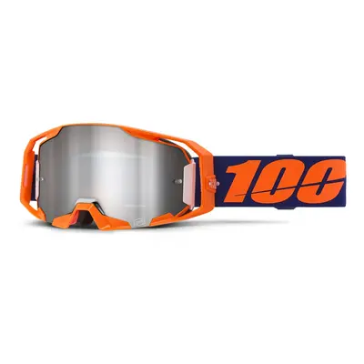 ARMATIC 100'% brýle Neon Orange, stříbrné zrcadlové plexi