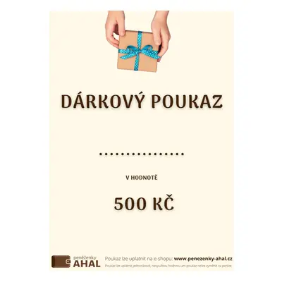 peněženky AHAL Dárkový poukaz 500 Kč