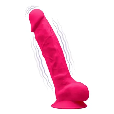 SilexD Model 1 Vibrating Premium Silicone Dual Density Dildo 8"