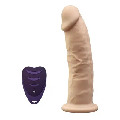 SilexD Model 2 Vibrating Premium Silicone Dual Density Dildo 7" with Remote