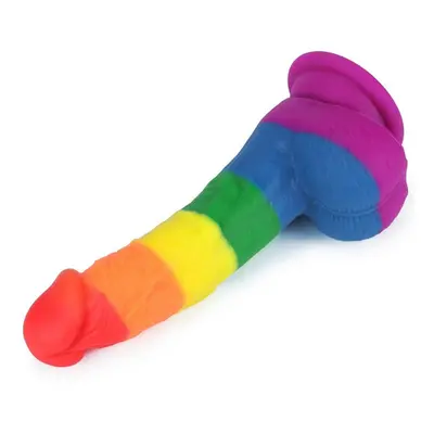 Lovetoy PRIDER LGBT rainbow dildo 8"