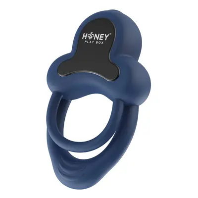 HoneyPlayBox Anello App Controled Vibrating Double Cock Ring Blue