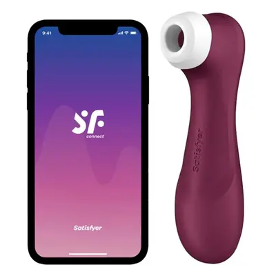 Satisfyer Pro 2 Generation 3 with Liquid Air Technology, Vibration and Bluetooth App Wine Red