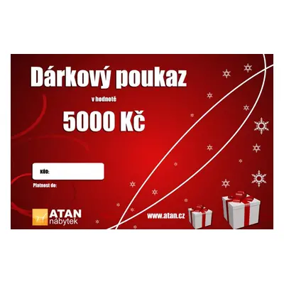 ATAN Vánoční dárkový poukaz v hodnotě 5000 Kč Elektronický