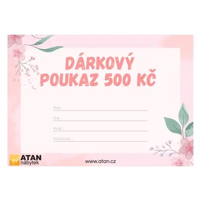 ATAN Dárkový poukaz 500 Kč Elektronický