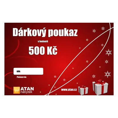 ATAN Vánoční dárkový poukaz v hodnotě 500 Kč Elektronický