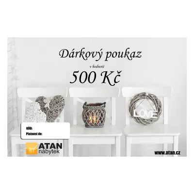 ATAN Dárkový poukaz v hodnotě 500 Kč Elektronický