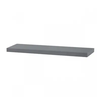 Autronic Nástěnná polička 90 cm, šedá - vysoký lesk P-013 GREY