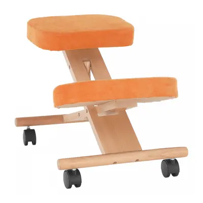 Tempo Kondela Ergonomická klekačka FLONET - oranžová/buk