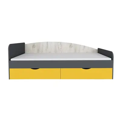 Casarredo Postel 90x200 DISNEY dub kraft bílý/šedý grafit/žlutá