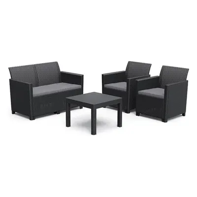 Keter CLAIRE 2 SEATERS SOFA set - grafit