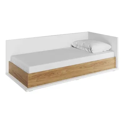 Casarredo Postel 90x200 s ÚP pravá SOMAS 09P bílá/ořech natural