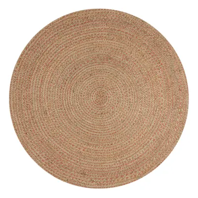 Flair Rugs Kusový koberec Capri Jute Natural/Coral kruh 133x133 (průměr) kruh