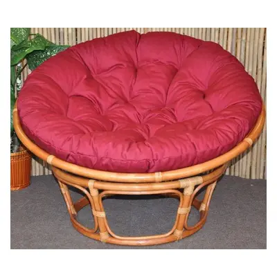 Axin Trading Ratanový papasan 110 cm - medový polstr bílý