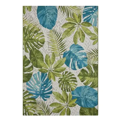 Hanse Home Kusový koberec Flair 105617 Tropical Leaves Turqouise Green 120x180 cm