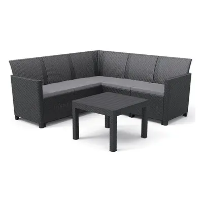 Keter CLAIRE 5 SEAT CORNER set - grafit