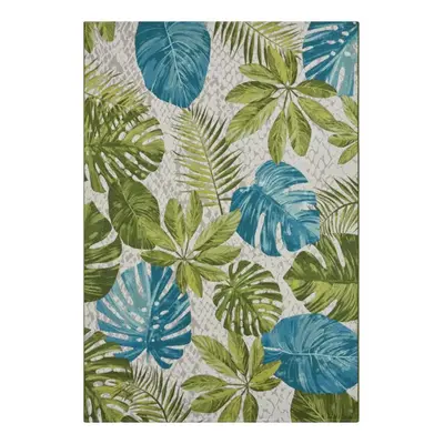 Hanse Home Kusový koberec Flair 105617 Tropical Leaves Turqouise Green 80x165 cm