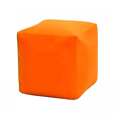 Idea Sedací taburet CUBE oranžový s náplní 100 l