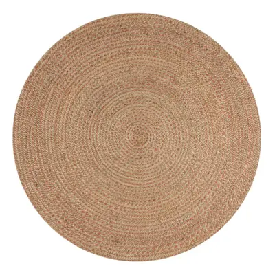 Flair Rugs Kusový koberec Capri Jute Natural/Coral kruh 180x180 (průměr) kruh