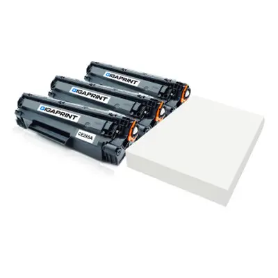 Kompatibilní 3x HP CE285A + A4 kancelářský papír toner Gigaprint – Cetria s.r.o.