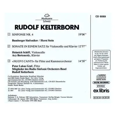 CD Rudolf Kelterborn: Symphonie Nr.4