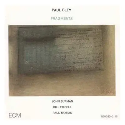 CD Paul Bley: Fragments