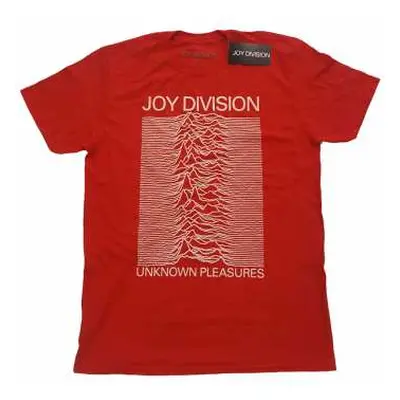 Tričko Unknown Pleasures White On Red M