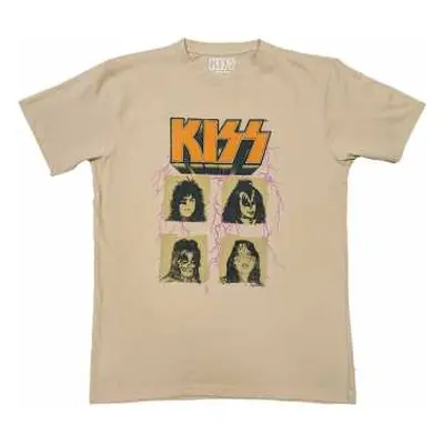 Kiss Unisex T-shirt: Lightning Photo (large) L