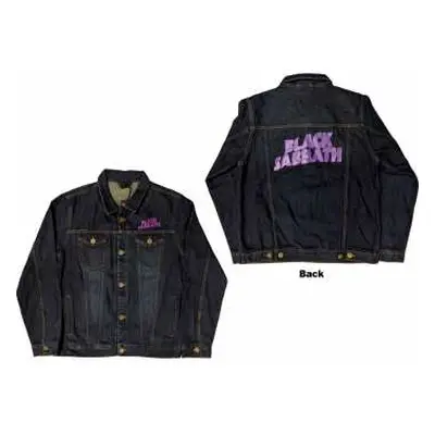 Black Sabbath Unisex Denim Jacket: Wavy Logo (back Print) (x-large) XL