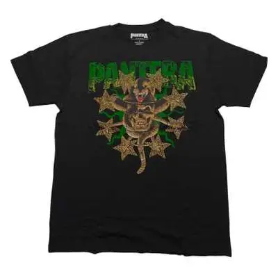 Pantera Unisex Embellished T-shirt: Skull & Snake (diamante) (xx-large) XXL