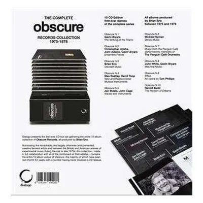 10CD/Box Set Various: The Complete Obscure Records Collection 1975-1978 LTD