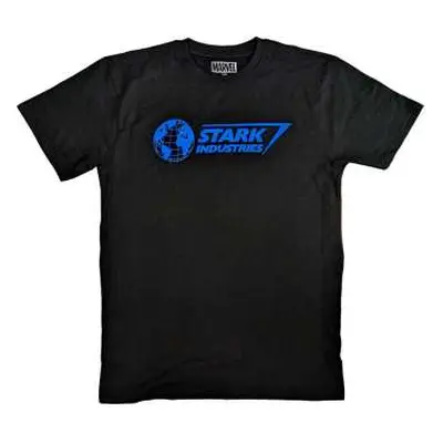 Marvel Comics Unisex T-shirt: Stark Industries Blue (large) L