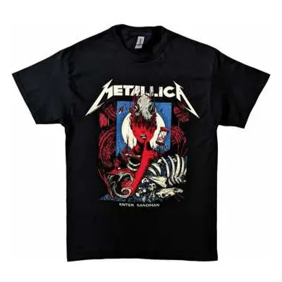 Metallica Unisex T-shirt: Enter Sandman Poster (medium) M