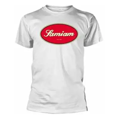 Tričko Oval Logo Samiam - White (organic Ts) XXL