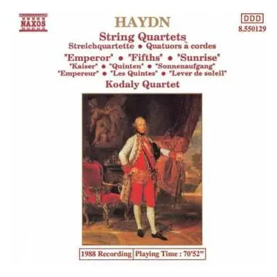 CD Joseph Haydn: String Quartets ('Emperor' • 'Fifths' • 'Sunrise')