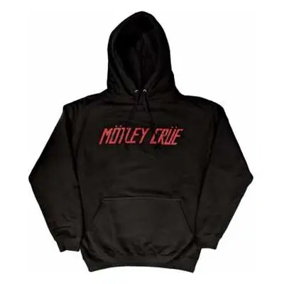 Motley Crue Unisex Pullover Hoodie: Distressed Logo (x-large) XL