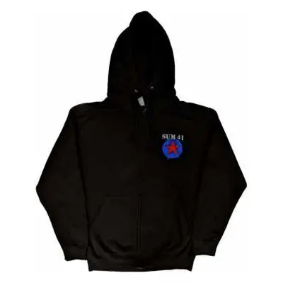 Sum 41 Unisex Zipped Hoodie: Star Logo (back Print) (ex-tour) (medium) M