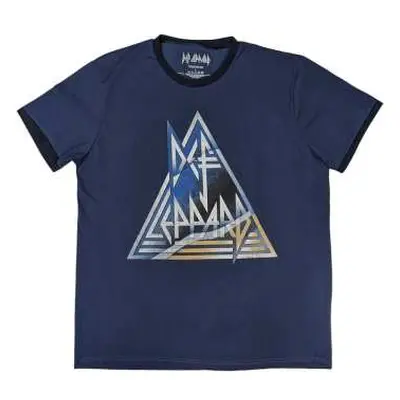 Def Leppard Unisex Ringer T-shirt: Triangle Logo (medium) M