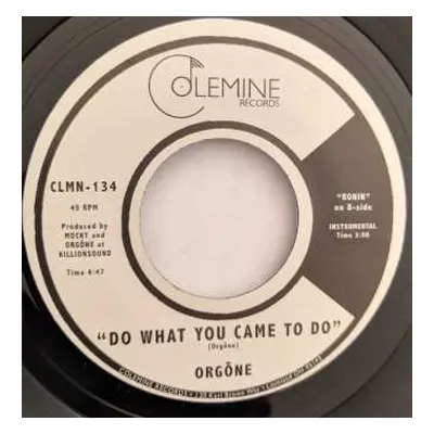 SP Orgone: Do What You Came To Do / Ronin