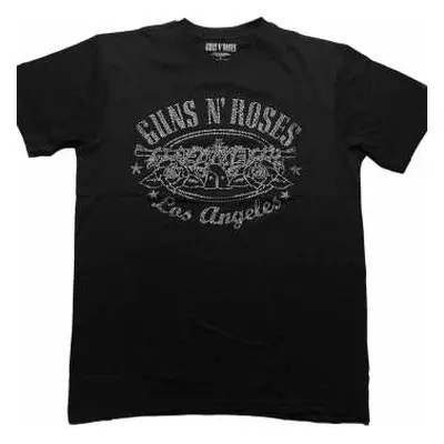 Guns N' Roses Unisex T-shirt: La Logo (diamante) (medium) M