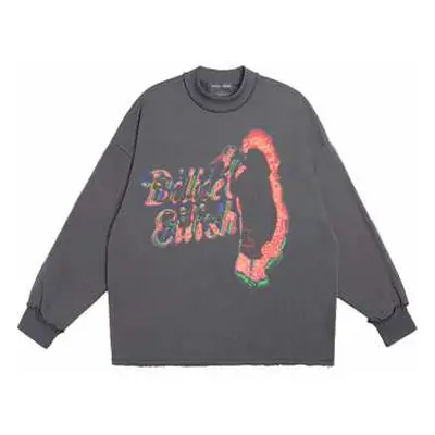 Billie Eilish Unisex Long Sleeve T-shirt: Neon Silhouette (large) L