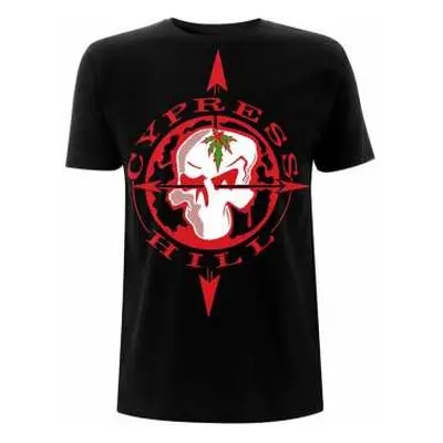 Cypress Hill Unisex T-shirt: Skull Compass (medium) M