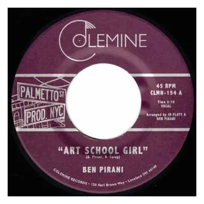 SP Ben Pirani: Art School Girl / It's Understanding