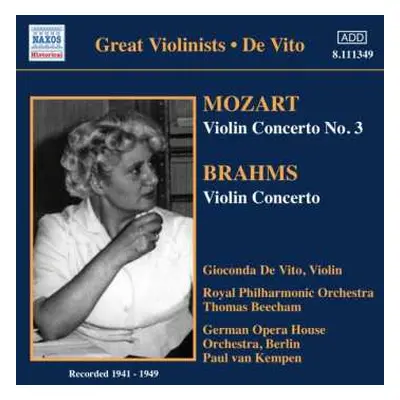 CD Sir Thomas Beecham: Violin Concerto No. 3 / Violin Concerto / Great Violinists • De Vito