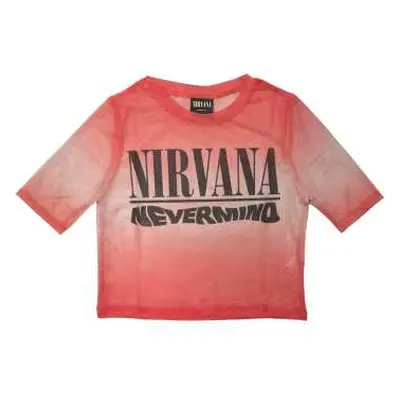 Nirvana Ladies Crop Top: Nevermind Wavy Logo (mesh) (large) L