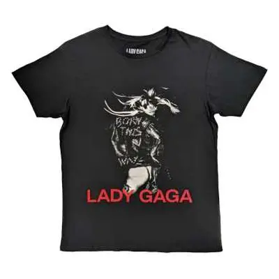 Lady Gaga Unisex T-shirt: Leather Jacket (small) S