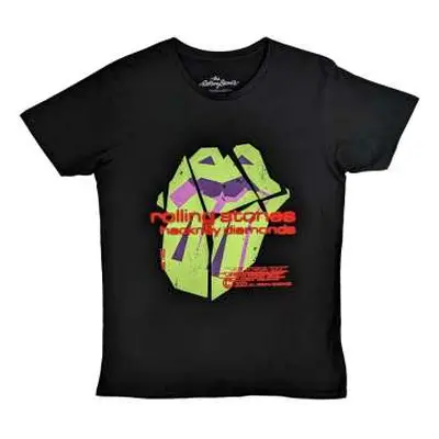 The Rolling Stones Unisex T-shirt: Hackney Diamonds Neon Tongue (large) L