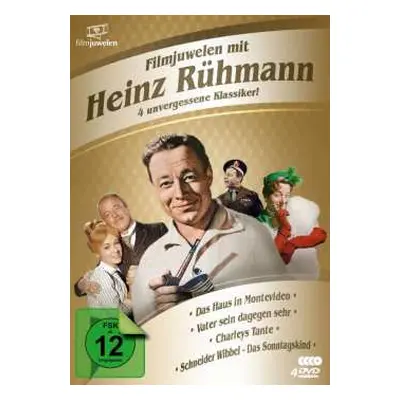 4DVD Various: Filmjuwelen Mit Heinz Rühmann: 4 Unvergessene Klassiker!