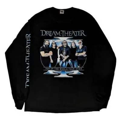 Dream Theater Unisex Long Sleeve T-shirt: Band Photo Totw Tour 2022 (back Print & Ex-tour) (smal